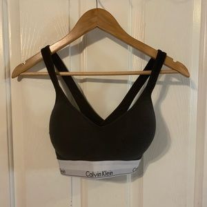 Calvin Klein Black Padded Sports Bra Size XL